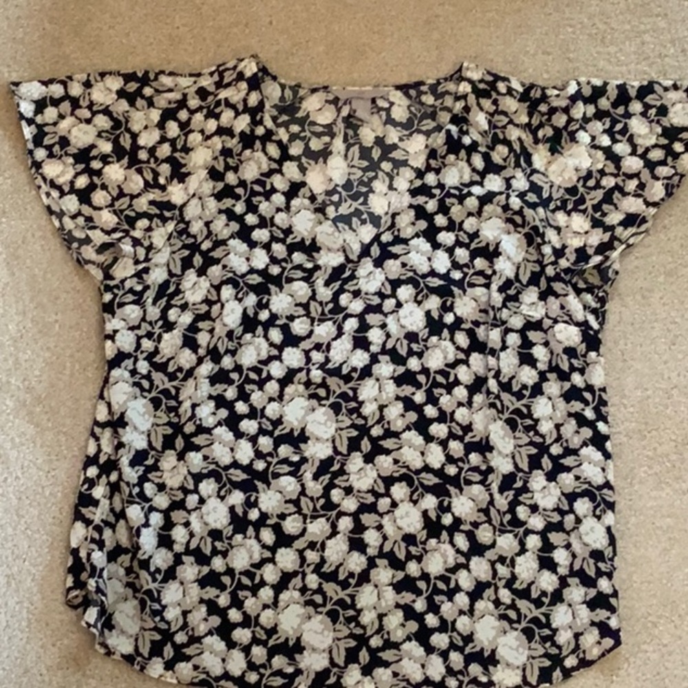 H&M Floral polyester top Size L